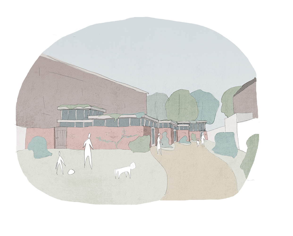 Four Houses in a Courtyard